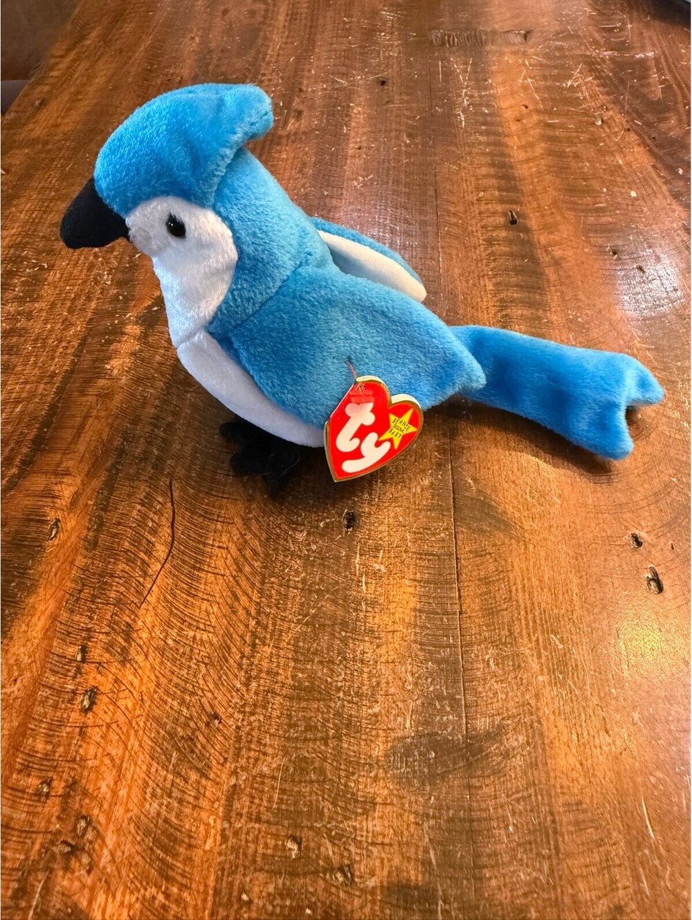 Ty Beanie Baby Rocket the Blue Jay Plush Toy